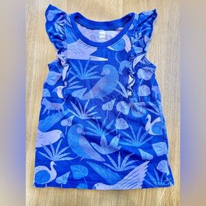 Tea Collection Bird Ruffle Baby Dress 9-12 Months